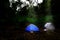 Adventures Camping tourism tent camping in the forest