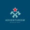 Adventurism. Pirate tales. Logo.