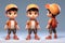 Adventurous 3D Cartoon Boy: Expressive Character Design for Projects