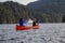 Adventurous Girls Canoeing in Howe Sound