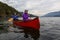 Adventurous Girls Canoeing in Howe Sound