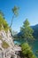 Adventurous hiking trail along lake achensee tirol