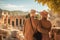 Adventurous Seniors Exploring Ancient Landmarks
