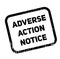 Adverse action notice advertising sticker