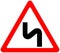 Adverse camber road sign