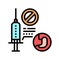 adverse reaction to anesthesia color icon vector illustration