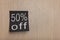 Advert message of Black friday on post it: reminder on wall.