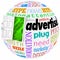 Advertise Marketing Word Globe Planet Business Exposure Growth