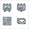 Advertisement line icons. linear set. quality vector line set such as email, website, billboard