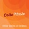 Advertisement of Music Cello performance concert on orange coloful background