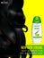 Advertisement promotion banner for Amla Shampoo for dry and damaged hair