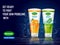 Advertisement promotion banner for cool and refreshing foaming face wash