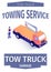 Advertisement for Tow Truck Car Delivery Service