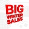 Advertising Banner or Poster with BIG WINTER SALES Text