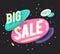 Advertising big sale banner layout special offer concept sticker vector illustration