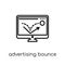 advertising Bounce icon. Trendy modern flat linear vector advert