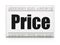 Advertising concept: newspaper headline Price