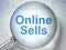 Advertising concept: Online Sells with optical glass