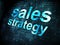 Advertising concept: Sales Strategy on digital background