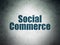 Advertising concept: Social Commerce on Digital Data Paper background