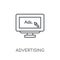 Advertising linear icon. Modern outline Advertising logo concept