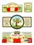 Advertising poster apple jam label, sticker ads fruit jelly foodstuff, pome tablet flat vector illustration, isolated on