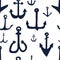 Advertising poster seamless pattern anchor cartoon