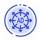 Advertising, Submission, Advertising Submission, Ad Blue Dotted Line Line Icon
