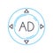 advertising submission line icon, outline symbol, vector illustration, concept sign