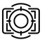 Advertising target icon, outline style