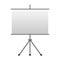 Advertising tripod board with blank paper isolated vector illustration