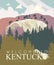Advertising vector background of travel to Kentucky, United States.