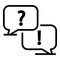 Advice chat icon, outline style