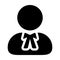 Advocacy icon vector male user person profile avatar symbol for law and justice in flat color glyph pictogram