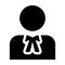 Advocacy icon vector male user person profile avatar symbol for law and justice in flat color glyph pictogram