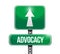 advocacy road sign concept illustration