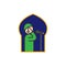 Adzan in mosque. Prayer Call symbol in islam. Simple monoline icon style for muslim ramadan and eid al fitr celebration