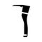 adze axe tool glyph icon vector illustration