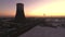 Aearial drone winter nuclear power plant sunset sunrise dawn landscape