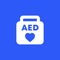 AED icon, automated external defibrillator vector