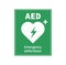 AED vector icon. Emergency defibrillator sign. Automated External Defibrillator. Vector illustration