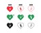 AED vector icon. Emergency defibrillator sign. Set of heart electricity. Vector illustration