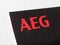 AEG label on refrigerator