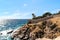 Aegean Sea near the walls of the medieval fortress, Kusadasi, Turkey