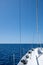 Aegean sea sailing, summer holidays in Cyclades islands, Greece