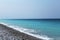 Aegean seascape: turquoise blue sea and rocky beach