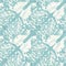 Aegean teal mottled flower linen texture background. Summer coastal living style 2 tone fabric effect. Sea green wash