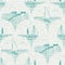 Aegean teal sailboat linen nautical seamless background with wave texture. Summer coastal living style home decor