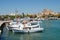 Aegina Town harbour in Greece