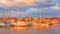 Aegina town at sunset